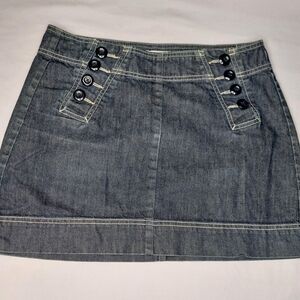 GAP Dark Blue Mini Skirt with Button Details